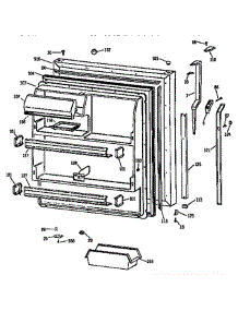 Fresh Food Door parts for Ge Refrigerator TBX18ZICRWW from AppliancePartsPros.com