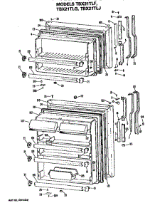 Doors parts for Ge Refrigerator TBX21TLFRAD from AppliancePartsPros.com
