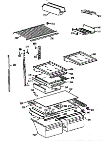 Shelf parts for Ge Refrigerator TBX18ZICRWW from AppliancePartsPros.com