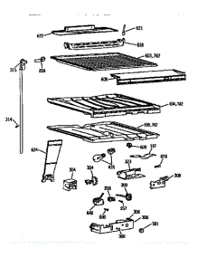 Compartment Separator parts for Ge Refrigerator TBX18ZICRWW from AppliancePartsPros.com