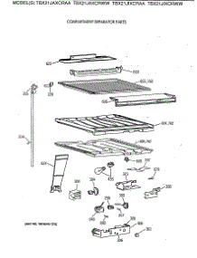 05 - Compartment Separator Parts parts for Ge Refrigerator TBX21JIXCRWW from AppliancePartsPros.com