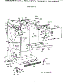 03 - Cabinet Parts parts for Ge Refrigerator TBX21JIXERAA from AppliancePartsPros.com