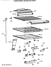 05 - Compartment Separator Parts parts for Ge Refrigerator TBX18SISGRWH from AppliancePartsPros.com