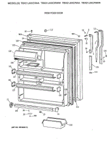 02 - Fresh Food Door parts for Ge Refrigerator TBX21JAXCRWW from AppliancePartsPros.com