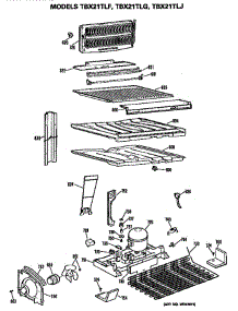 Unit parts for Ge Refrigerator TBX21TLFRWH from AppliancePartsPros.com