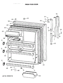 02 - Fresh Food Door parts for Ge Refrigerator TBX21JATMRAD from AppliancePartsPros.com