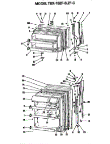 Doors parts for Ge Refrigerator TBX18ZFB from AppliancePartsPros.com