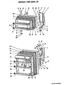 Doors parts for Ge Refrigerator TBX20DJB from AppliancePartsPros.com