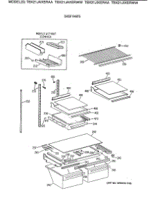 04 - Shelf Parts parts for Ge Refrigerator TBX21JIXERWW from AppliancePartsPros.com