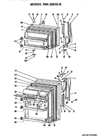 Doors parts for Ge Refrigerator TBX20DGB from AppliancePartsPros.com