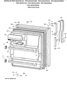 02 - Fresh Food Door parts for Ge Refrigerator TBX18SAXHRWW from AppliancePartsPros.com