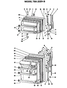Doors parts for Ge Refrigerator TBX20ZHB from AppliancePartsPros.com