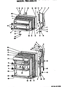 Doors parts for Ge Refrigerator TBX20ZJB from AppliancePartsPros.com