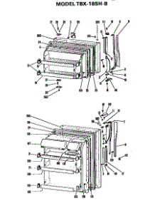 Doors parts for Ge Refrigerator TBX18SHB from AppliancePartsPros.com