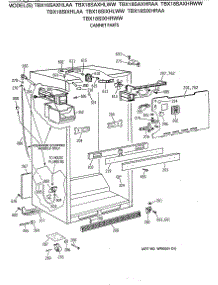 03 - Cabinet Parts parts for Ge Refrigerator TBX18SAXHLWW from AppliancePartsPros.com