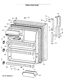 02 - Fresh Food Door parts for Ge Refrigerator TBX21DASRRWH from AppliancePartsPros.com