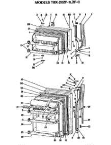 Doors parts for Ge Refrigerator TBX20ZFC from AppliancePartsPros.com