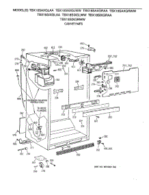 03 - Cabinet Parts parts for Ge Refrigerator TBX18SIXGRWW from AppliancePartsPros.com