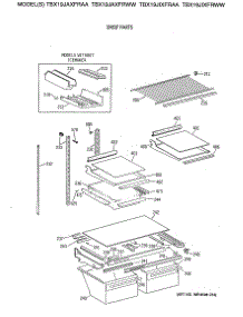 04 - Shelf Parts parts for Ge Refrigerator TBX19JIXFRAA from AppliancePartsPros.com