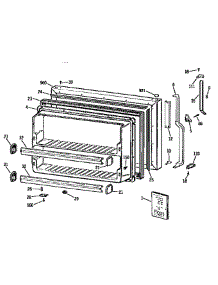 Freezer Door parts for Ge Refrigerator TBX18ZIERAA from AppliancePartsPros.com