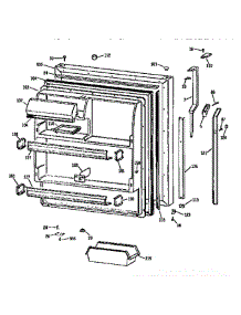 Fresh Food Door parts for Ge Refrigerator TBX18ZIERAA from AppliancePartsPros.com