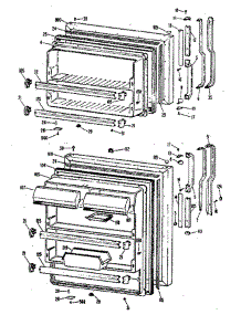 Doors parts for Ge Refrigerator TBX21KKB from AppliancePartsPros.com