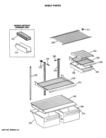 04 - Shelf Parts parts for Ge Refrigerator TBX18SASALAD from AppliancePartsPros.com