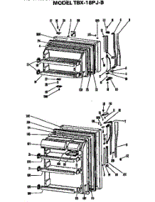 Doors parts for Ge Refrigerator TBX18PJB from AppliancePartsPros.com