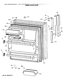 02 - Fresh Food Door parts for Ge Refrigerator TBX18SASGRWH from AppliancePartsPros.com