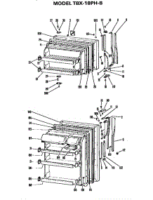 Doors parts for Ge Refrigerator TBX18PHB from AppliancePartsPros.com