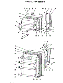 Doors parts for Ge Refrigerator TBX18LHB from AppliancePartsPros.com