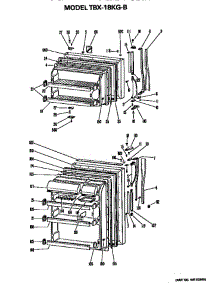 Doors parts for Ge Refrigerator TBX18KGB from AppliancePartsPros.com