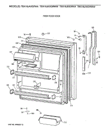 02 - Fresh Food Door parts for Ge Refrigerator TBX18JAXGRAA from AppliancePartsPros.com