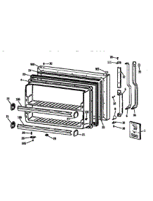 Freezer Door parts for Ge Refrigerator TBX18DISJRWH from AppliancePartsPros.com