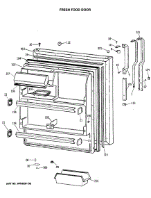 02 - Fresh Food Door parts for Ge Refrigerator TBX18MASARWH from AppliancePartsPros.com