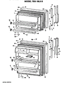 Doors parts for Ge Refrigerator TBX18LKBR from AppliancePartsPros.com