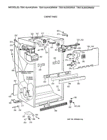 03 - Cabinet Parts parts for Ge Refrigerator TBX18JIXGRAA from AppliancePartsPros.com