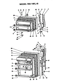 Doors parts for Ge Refrigerator TBX18KJB from AppliancePartsPros.com