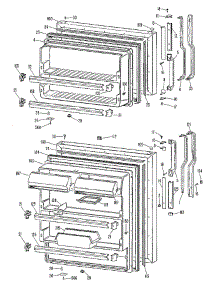 Doors parts for Ge Refrigerator TBX18KKE from AppliancePartsPros.com