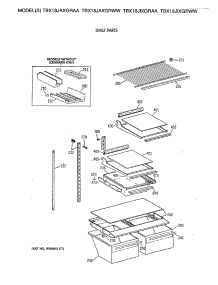 04 - Shelf Parts parts for Ge Refrigerator TBX18JAXGRWW from AppliancePartsPros.com