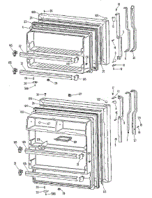 Doors parts for Ge Refrigerator TBX18LKE from AppliancePartsPros.com