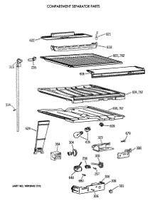 05 - Compartment Separator Parts parts for Ge Refrigerator TBX18DIXERWW from AppliancePartsPros.com