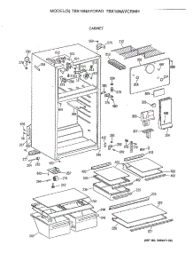 02 - Cabinet parts for Ge Refrigerator TBX18NAYCRAD from AppliancePartsPros.com