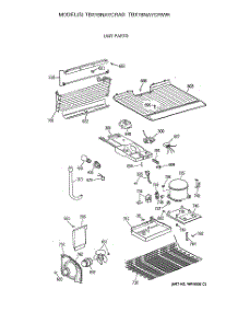 03 - Unit Parts parts for Ge Refrigerator TBX18NAYCRAD from AppliancePartsPros.com