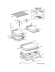 04 - Shelf Parts parts for Ge Refrigerator TBX18NIZBRWW from AppliancePartsPros.com