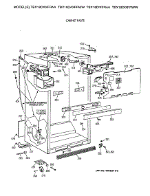 03 - Cabinet Parts parts for Ge Refrigerator TBX18DAXFRWW from AppliancePartsPros.com