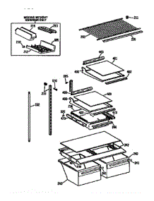 Shelf parts for Ge Refrigerator TBX18JATRAD from AppliancePartsPros.com