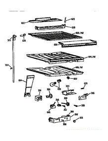 Compartment Separator parts for Ge Refrigerator TBX18JATRAD from AppliancePartsPros.com