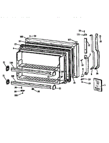 Freezer Door parts for Ge Refrigerator TBX18JATJRAD from AppliancePartsPros.com