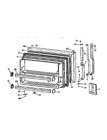 Freezer Door parts for Ge Refrigerator TBX18JATJRWH from AppliancePartsPros.com